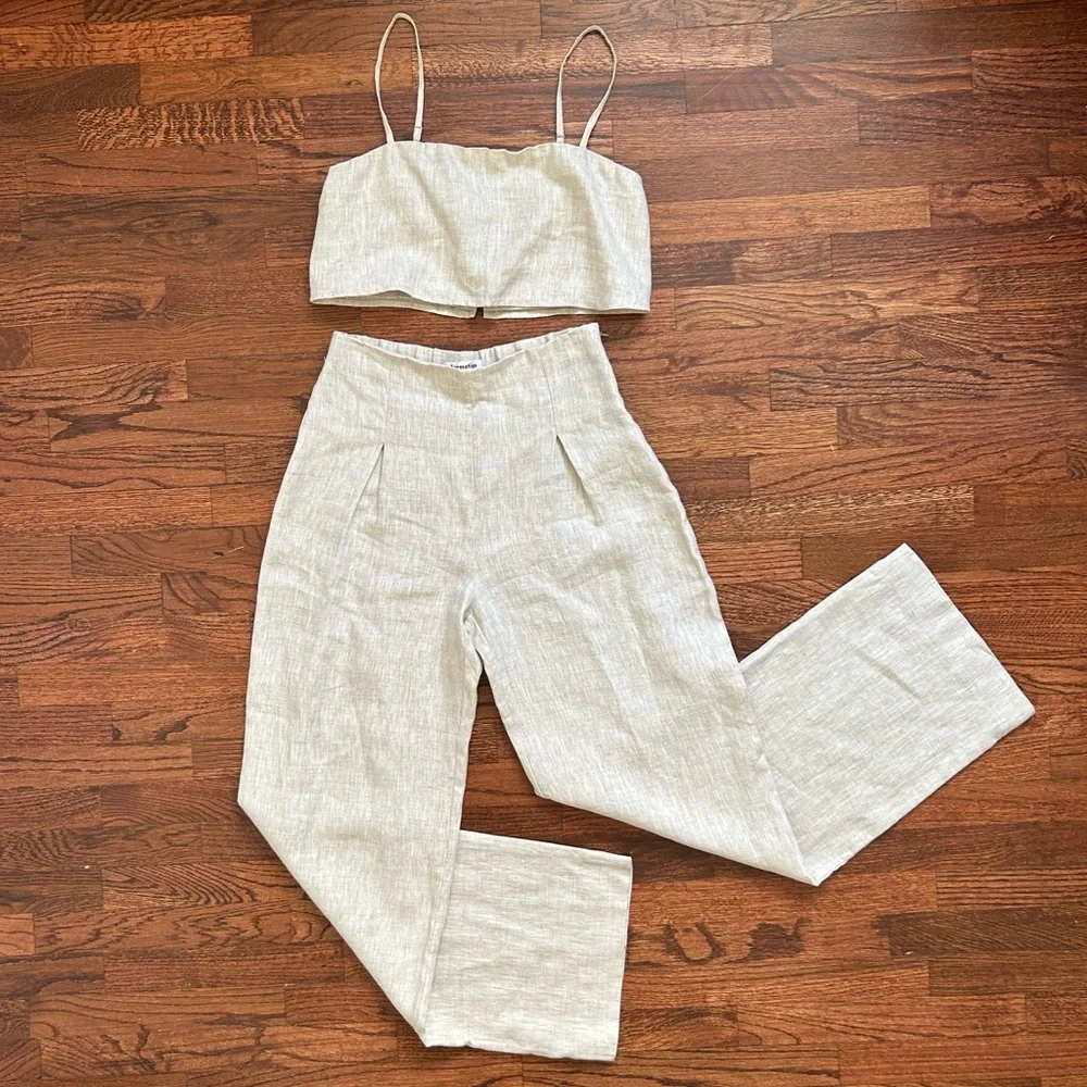 Reformation Cleo Linen Two Piece